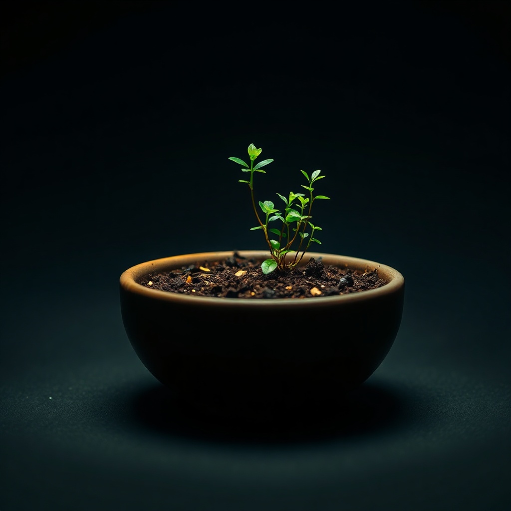 Bonsai soil and roots